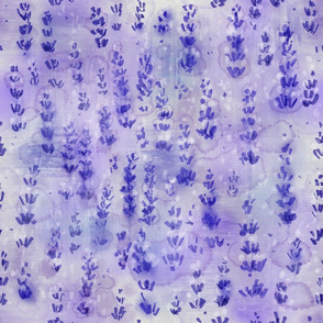 Watercolor Lavender Meadow 18"