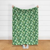 Holiday Floral in Green, Large