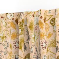 Winter Woodland Creatures on Blush - large