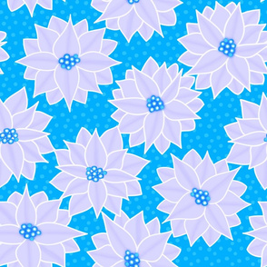 Winter Poinsettia in Icy Blue