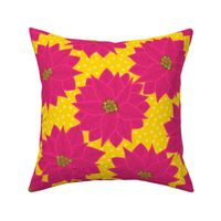 Tropical Flora - Poinsettia in Pink & Yellow