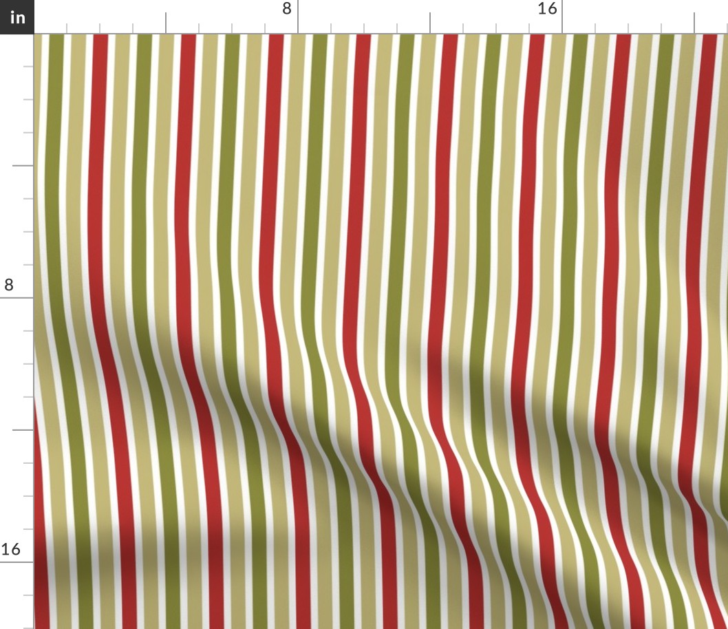 Red olive green pistacho stripes