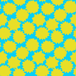 Comic Pop Art - Turquoise & Yellow