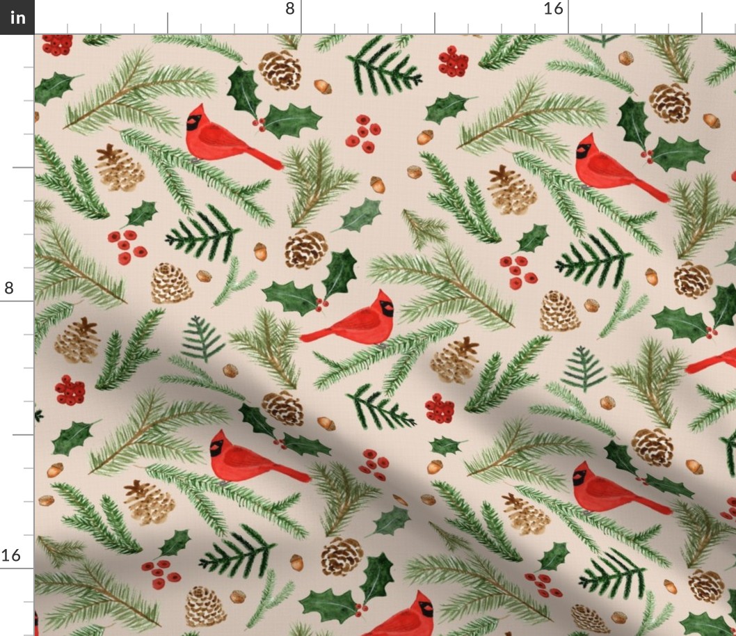 Evergreen Cheer Large Scale  warm cream