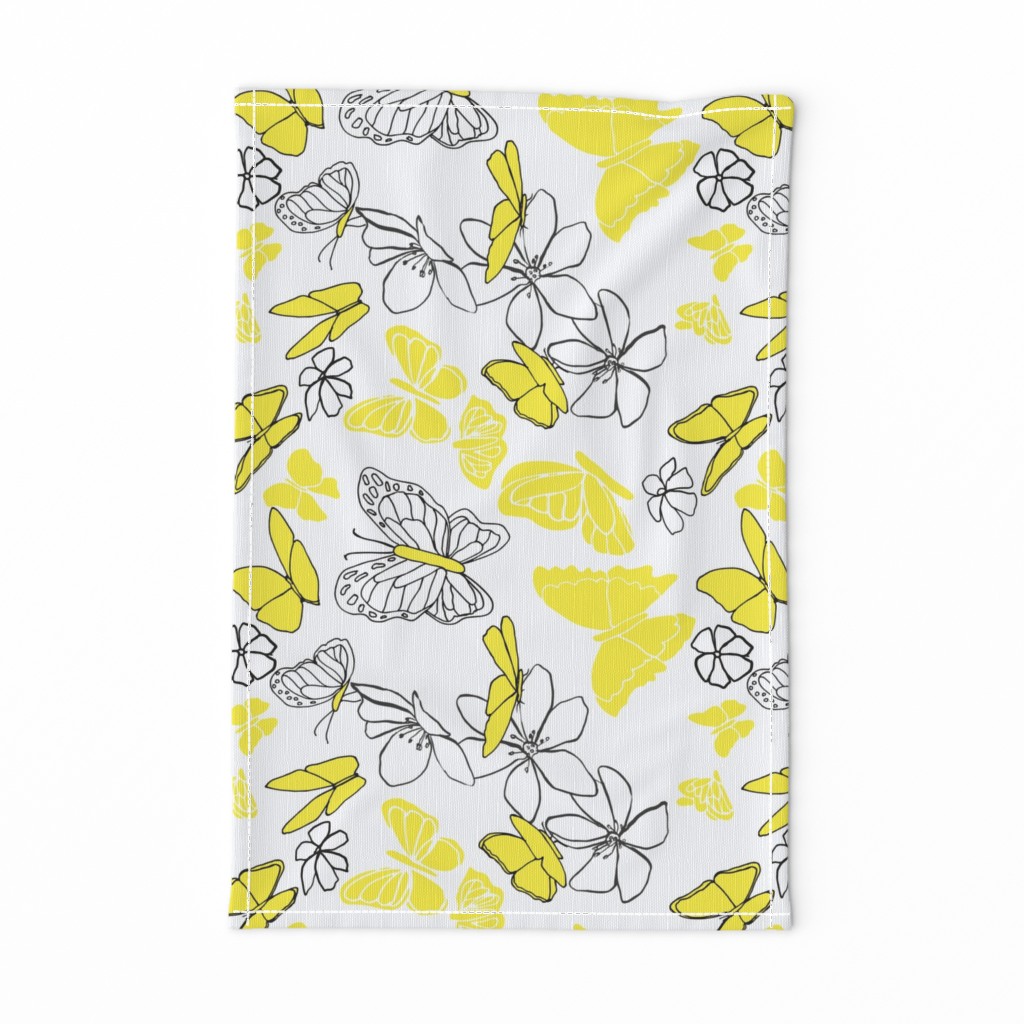 Celebrate! Happy Butterflies Tea Towel