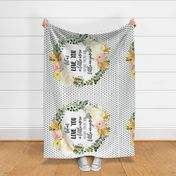 42" x 36" Let Us Love You Quote Floral Blanket