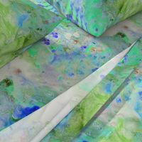 marbled fabric greens