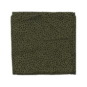 ★ SKULLS x LEOPARD ★ Camo Olive Green - Medium-Small Scale / Collection : Leopard Spots variations – Punk Rock Animal Prints 3