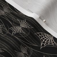 ★ SPIDER WEB THREADS ★ Black and White - Tiny Scale / Collection : Halloween Moths - Creepy Prints