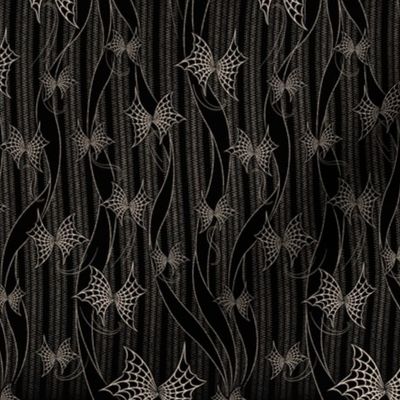 ★ SPIDER WEB THREADS ★ Black and White - Tiny Scale / Collection : Halloween Moths - Creepy Prints