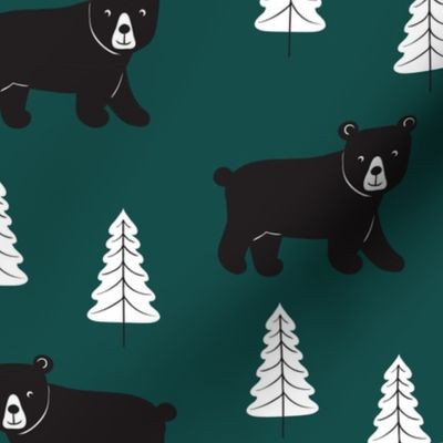 Forest Bears - Dark Green - Large Scale