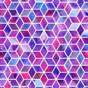 Hexagons - pink/purpleblue #2