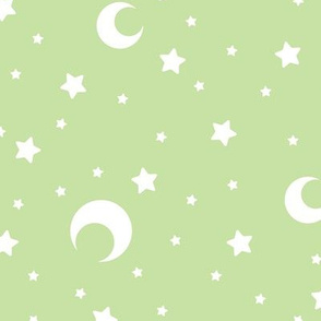 Green Moon and Stars