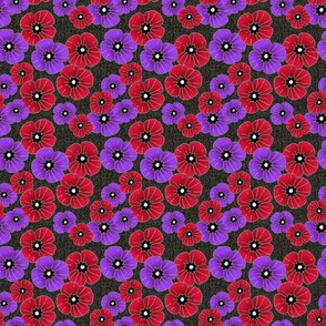 lest we forget red and purple poppies 
