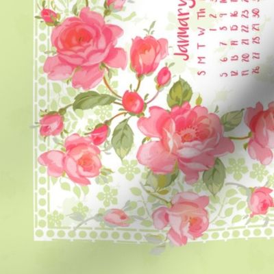 English Garden 2020 Calender Tea Towel