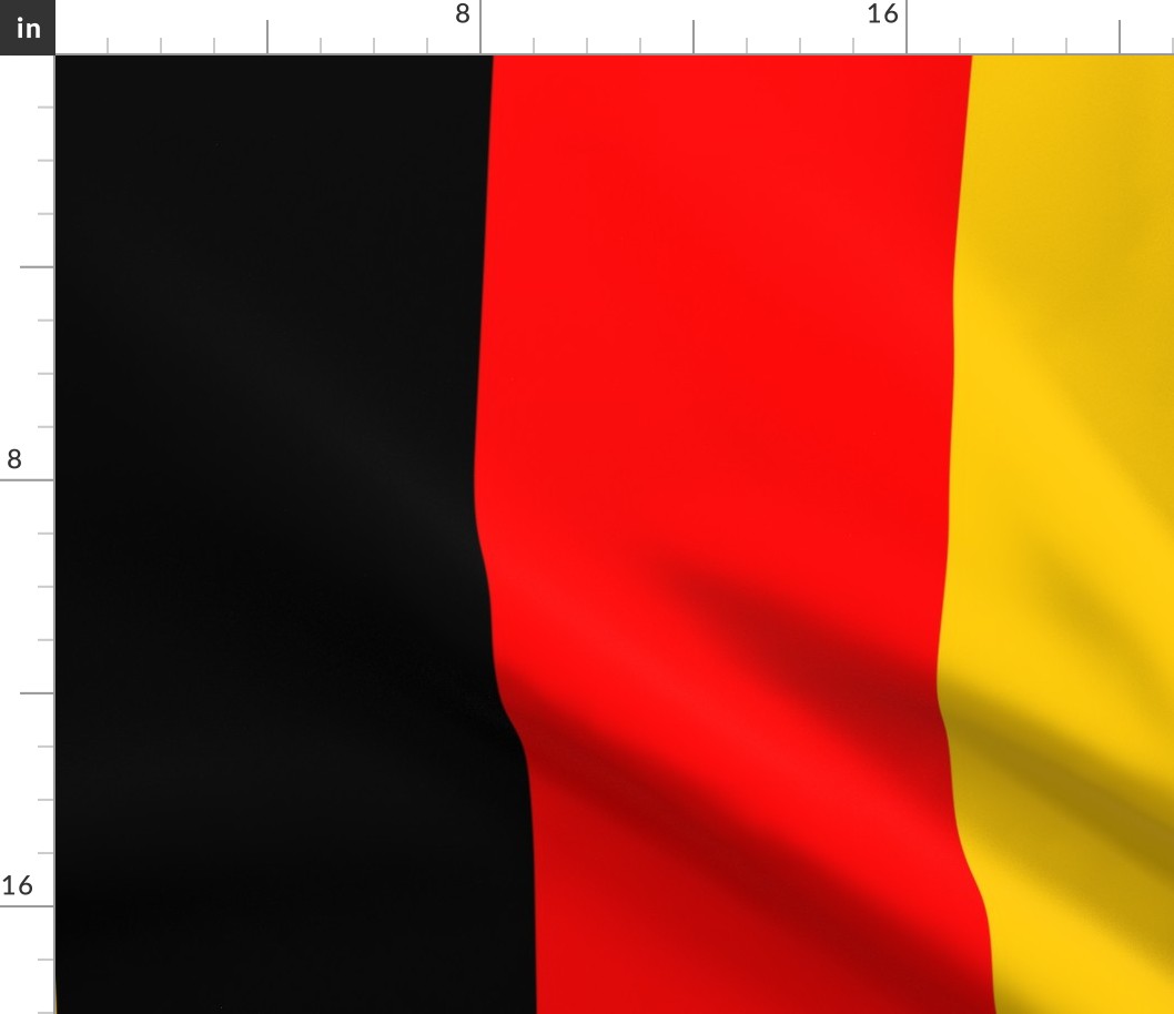 Jumbo Germany Black Red Yellow Gold Fabric | Spoonflower