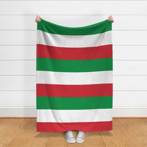 Jumbo Italy Flag Fern Green Scarlet Red White Horizontal Stripes