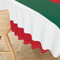 Jumbo Mexico Green, White, and Red Horizontal Stripes