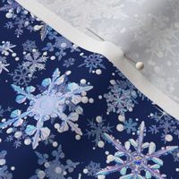 Fancy Snowflakes Blue