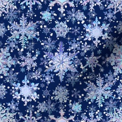 Fancy Snowflakes Blue