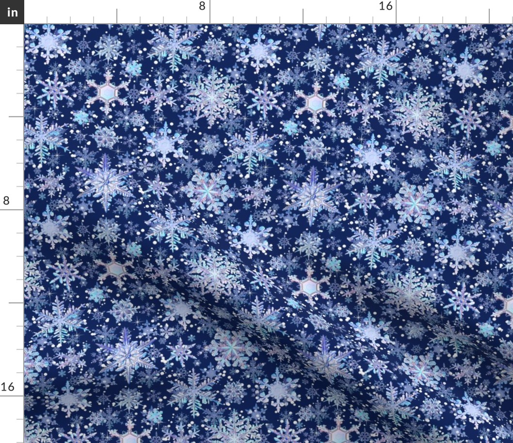 Fancy Snowflakes Blue