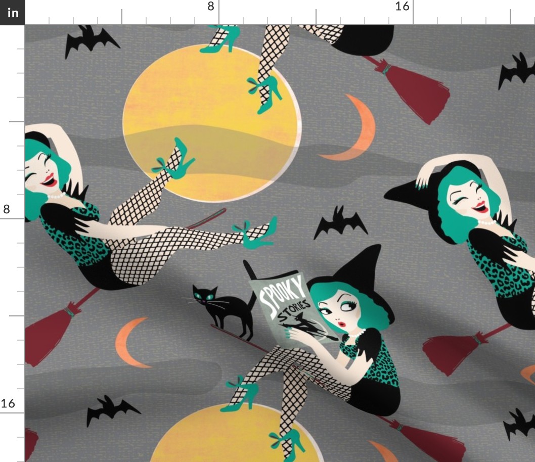 Vintage Halloween grey by Mount Vic and Me