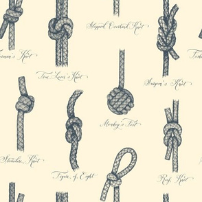 Nautical Knots (Beige and Grey)