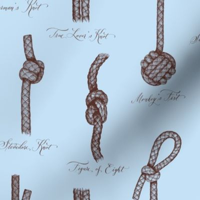 Nautical Knots (Blue and Brown)