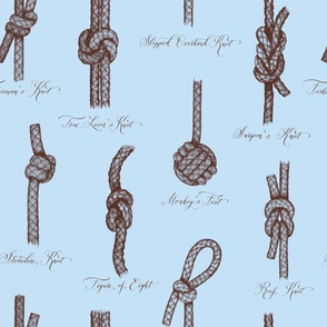 Nautical Knots (Blue and Brown)