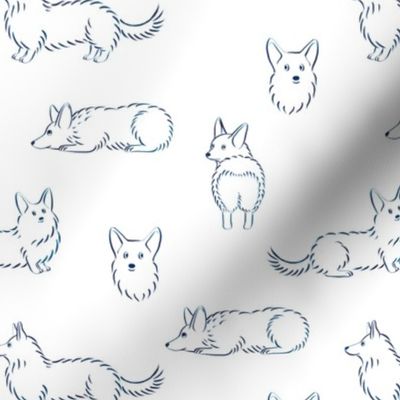 Customized Corgi Pattern (White Background)