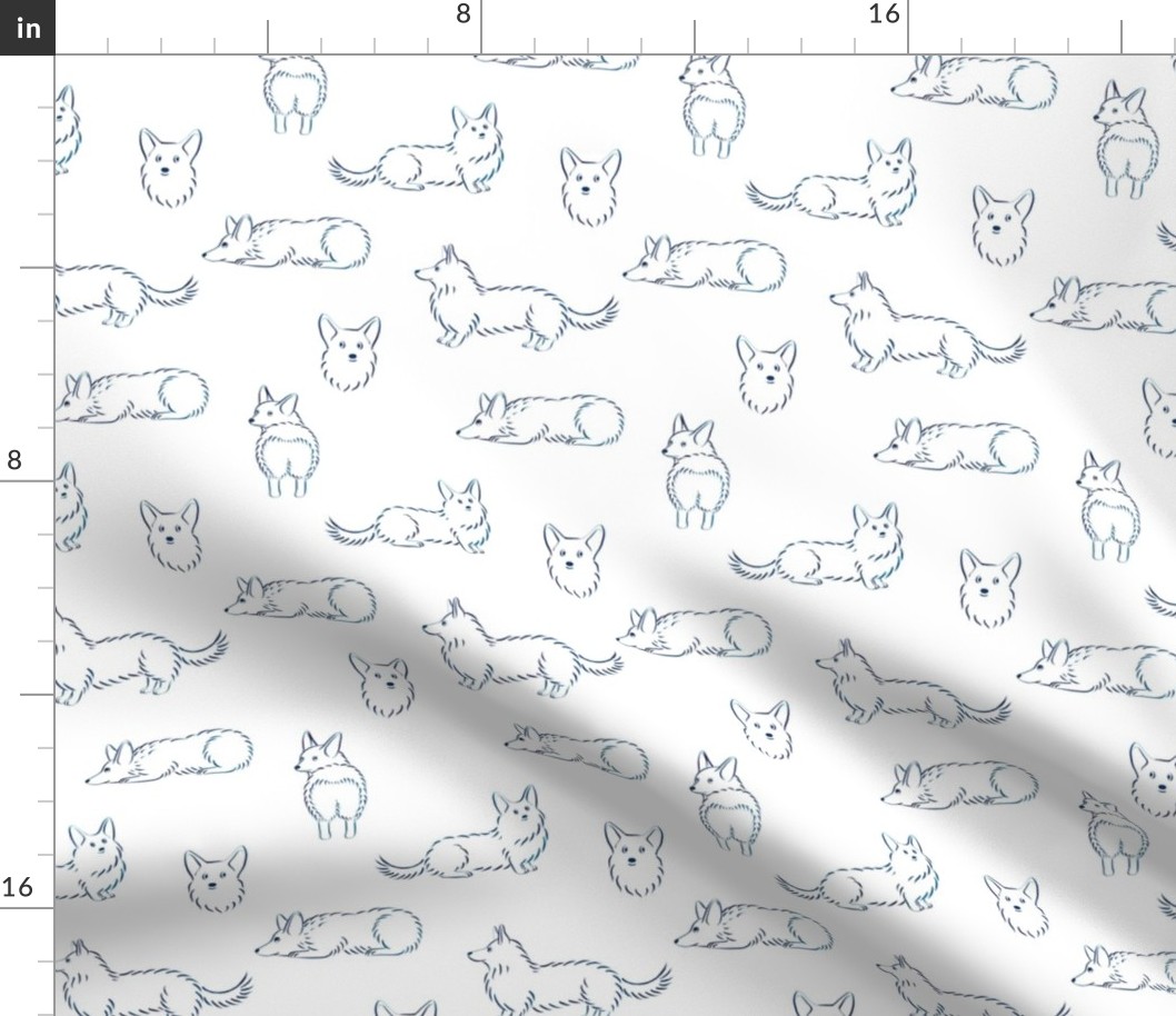 Customized Corgi Pattern (White Background)