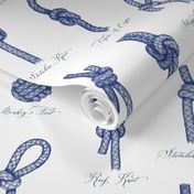 Nautical Knots (White and Navy)