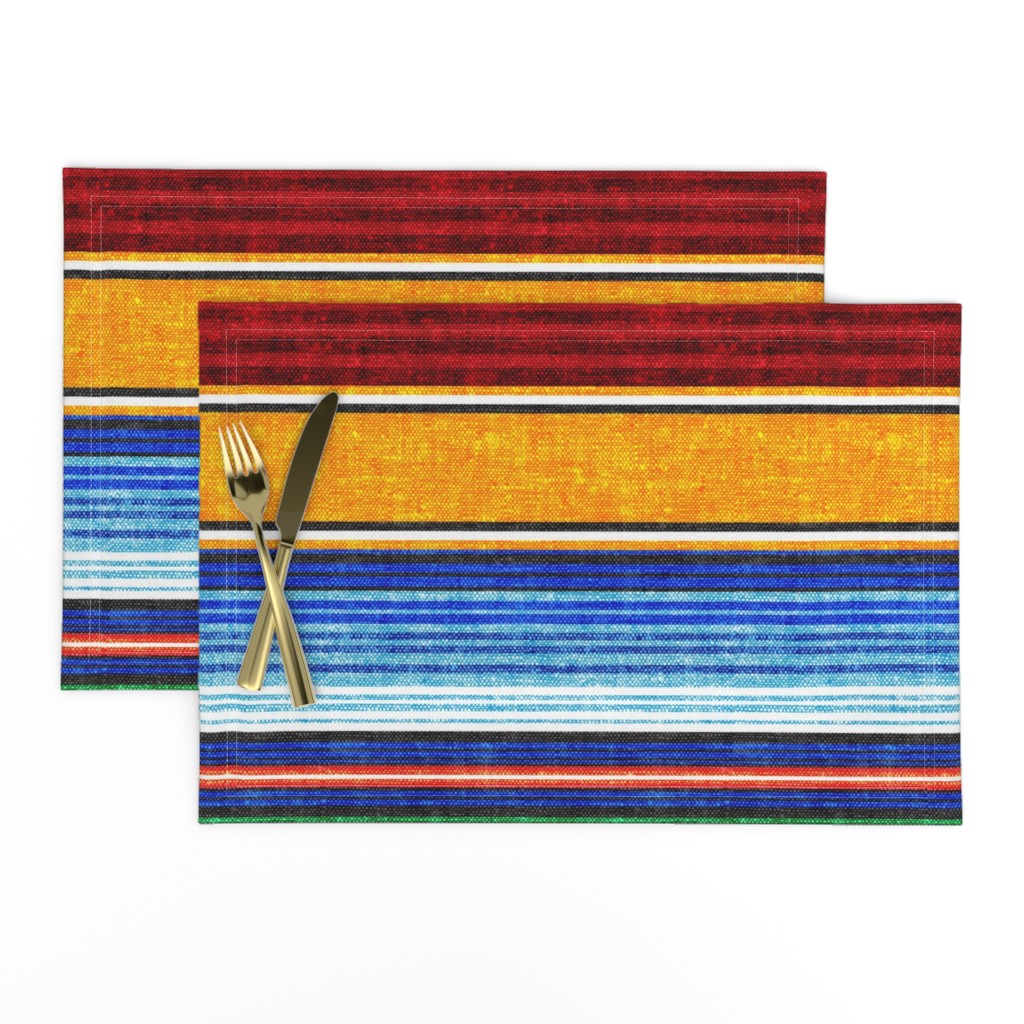 serape southwest stripes - orange -  LAD19