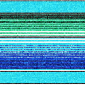 serape southwest stripes - bright blue -  LAD19