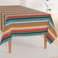 (small scale) serape southwest stripes - teal -  LAD19