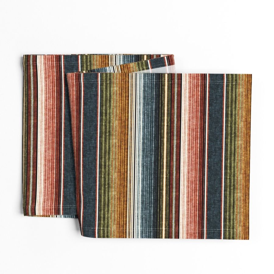 (small scale) serape southwest stripes - earth -  LAD19