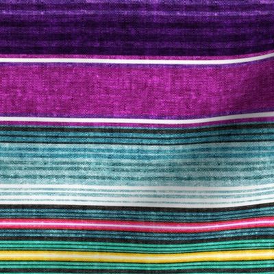 (small scale) serape southwest stripes - purple -  LAD19