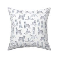 Afghan Hounds Pattern (White Background)