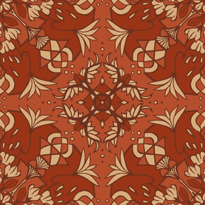 Mandala Lotus - Terracotta