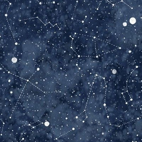 Star constellations handdrawn