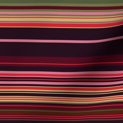 Colorful stripes |  21 –  red, brown, green 