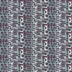 Animal Print Plum Teal Large Scale