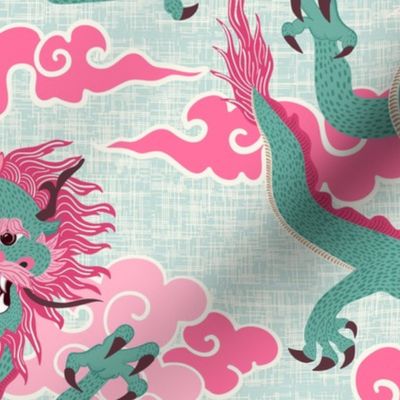 Dragon/mint pink/jumbo scale