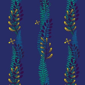 Night Fern Stripe-Blue