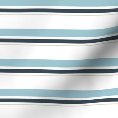 Teal Blue Gray Stripes