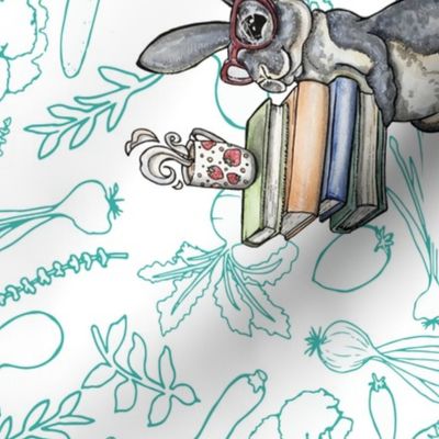 2020 Hungry Bunny Calendar Tea Towel by ArtfulFreddy