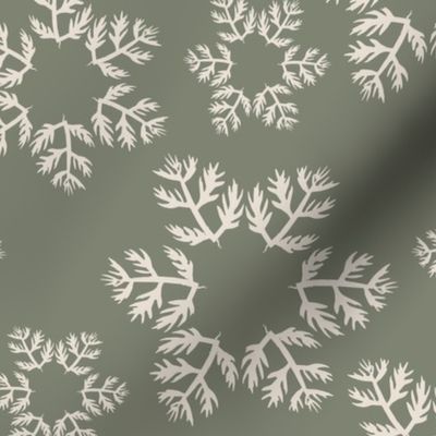 Snowflakes Green