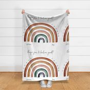 1 Metre // french Rainbow Baby milestone blanket