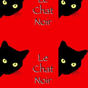 Peek-a-Boo Black Cats - red - Le Chat Noir (large)