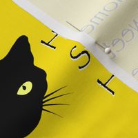 Peek-a-Boo Black Cats - yellow - Home Sweet Home (large)